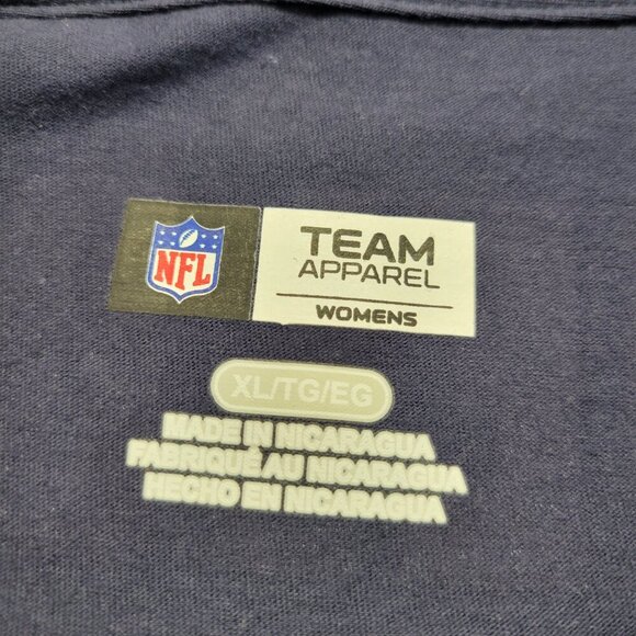 NFL Team Apparel Woman's Extra Large Navy Chicago Bears "Fields" V Neck T-Shirt - Picture 8 of 11